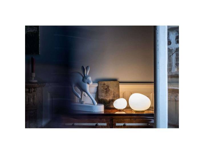 Gregg Piccola Lampe de Table On/Off Blanc/Blanc - Foscarini - Salon / séjour - Verre