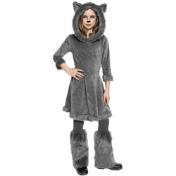 Maskworld Wolf Kostüm für Kinder - für Fasching & Karneval (104, 98)
