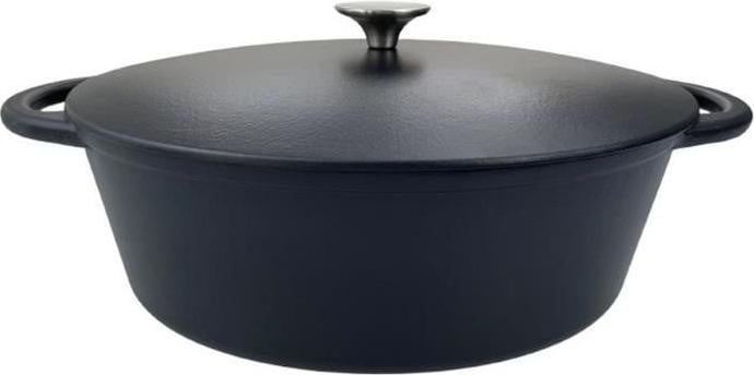 Baumalu Gusseisen Cocotte BAUMALU 336408 Ovaal Matzwart 6 liter 33 cm