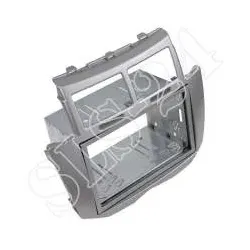 Doppel-DIN Radioblende TOYOTA YARIS (2007-2011) Einbaublende silber 2-DIN
