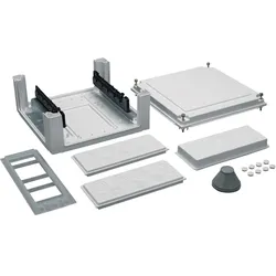 Hager U84S4N Kabelanschlusskasten, univ., 324x307x149mm, IP54, SKII, SaS-Träger-40mm, seitl.