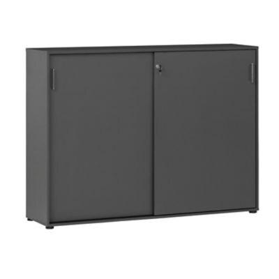 Möbelpartner Schiebetürenschrank Hippo | Large | HxBxT 120x160x40 cm |Anthrazit von PROREGAL