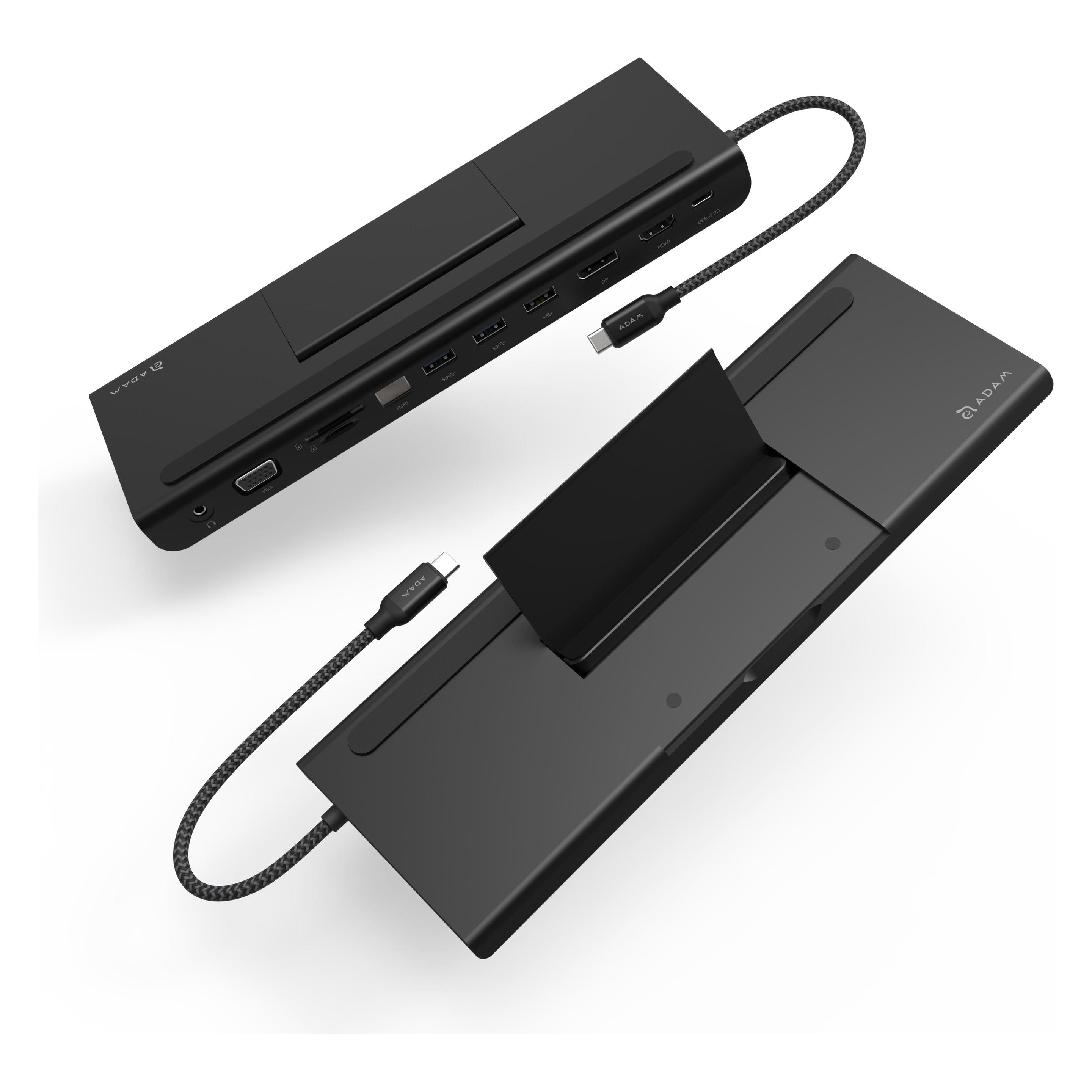 Adam Elements CASA Hub Pro Full Function 11in1, black (USB-C, 11 Ports) (AAPADHUBPROBK)