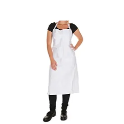 Latzschürzen aus Baumwolle Weiss 100x95 cm 2 Stück Schürze waschbar