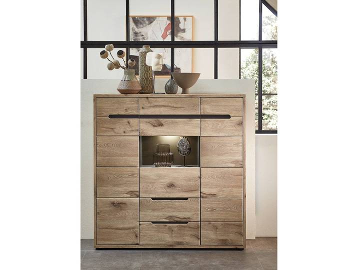 Buffet haut 125 x 128 x 38cm Marron