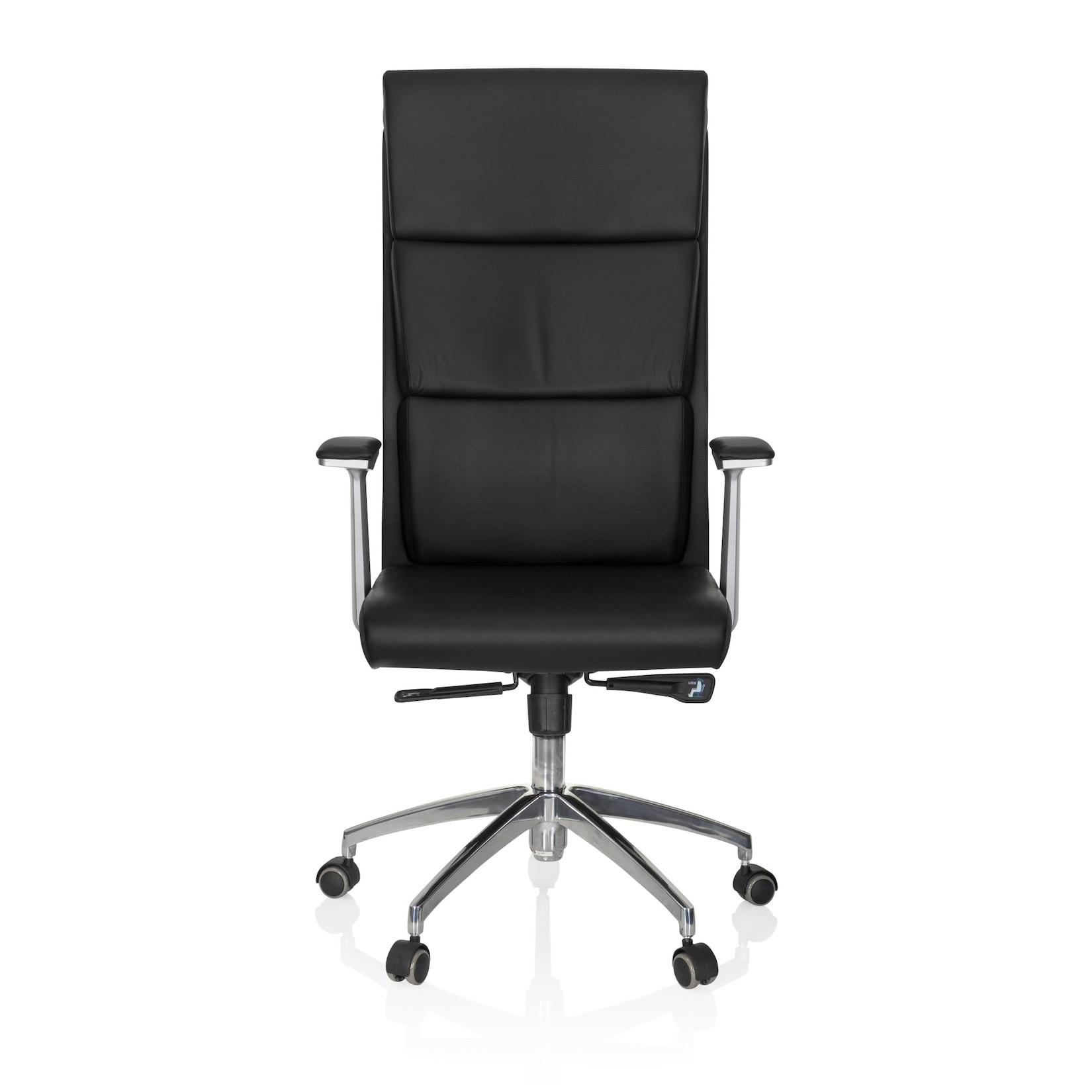hjh OFFICE Luxus Chefsessel MONZA 20 Leder mit Armlehnen