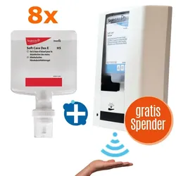 Diversey IntelliCare Sensorspender Aktions-Set weiß 8x Händedesinfektion und IntelliCare Spender weiß, gratis