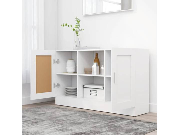 Buffet bas - SWT - Blanc - 120x30 5x70 cm - 2 compartiments et 2 portes