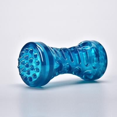 The Handy Homestead Dental Bone Dog Toothbrush Toy For Chewing And Teething blue Small