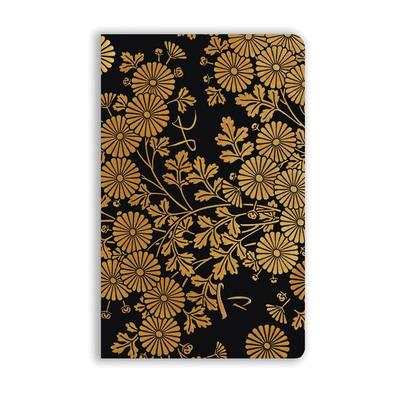 Premium Softcover Notizbuch: Uematsu Hobi, Box mit Chrysanthemen verziert