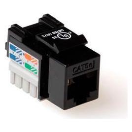 ACT CAT6 Keystone Jack unshielded punch down under black. Type: CAT6 Black Keystone utp c6 punchdown bk (Keystone Modul) (TD6014)
