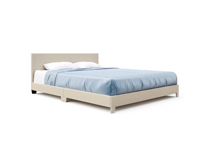 Polsterbett JUNA 160 x 200 cm beige