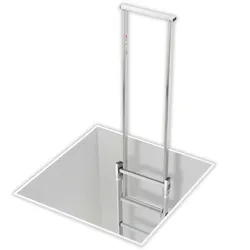 Hailo Zweihom- Einstiegshilfe versenkbar 300mm lichte Weite aus Edelstahl 1.4571 / ASTM 3169ti zur Montage am Leiterholm 40x20mm (Paar)