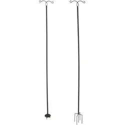 Hardin 1fachgut Multifunktionale Stange für Lichterketten im Garten, ca. 233 cm – Schwarz