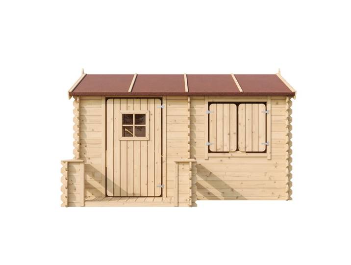 KINDERSPIELHAUS aus Holz - B178xL241xH151 cm/2,63m2 - M503