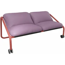 Sedus se:lab Sofa - Nova grau violett (91E) / Cayennerot (159)