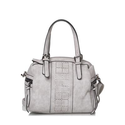 Henkeltasche HARPA "MEG", Damen, Gr. B/H/T: 30cm x 25cm x 30cm, grau, Kunstfaser, unifarben, Taschen, mit Lasercut