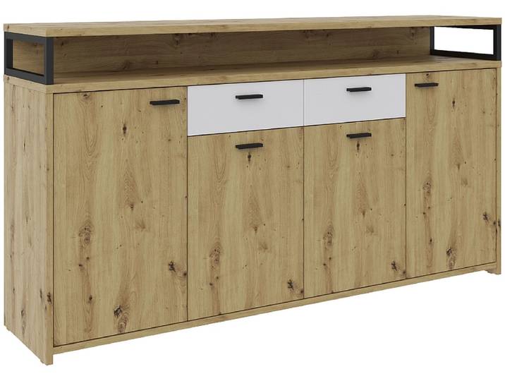 Sideboard LIFE 4 Türen 2 Schubladen 38x159.9x87.8cm artisan eiche melamin