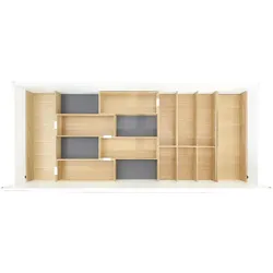 Rockenhausen Move Besteckeinsatz Schubkasten Organizer Set 3, Eiche lackiert, Besteckkasten, Braun