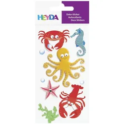 6x Heyda, Sticker, Motivsticker Meerestiere (1 Sticker)