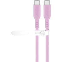 USB 2.0 Silikonkabel pink, USB-C Stecker > USB-C Stecker pink, 1,5 Meter, PD 60 Watt