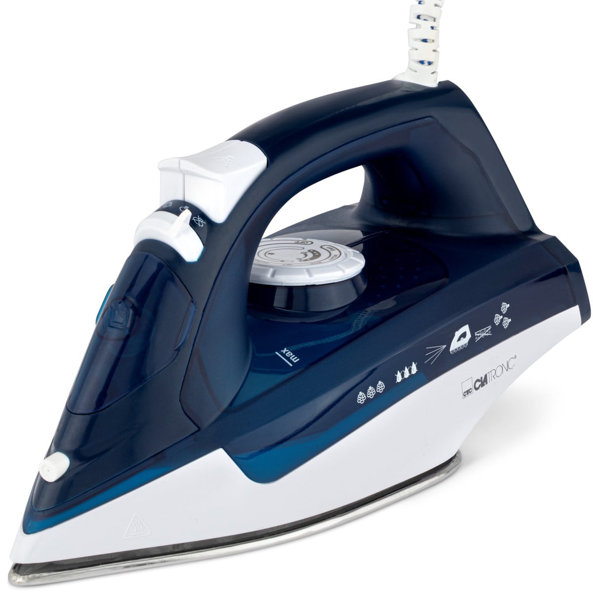 Clatronic Stoomstrijkijzer DB 3704, wit/blauw