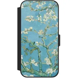 Nivocase Klapphülle für Apple iPhone 12 Pro Handyhülle aus Kunst Leder NIVOflip schwarz Kunst Malerei (Apple iPhone 12 Pro), Smartphone Hülle, Schwarz