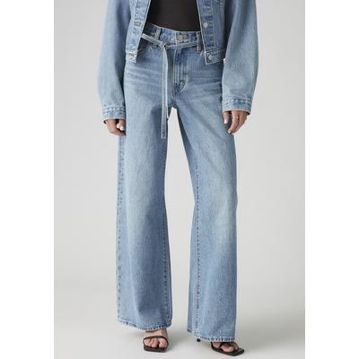 Straight-Jeans LEVI'S "XL STRAIGHT", Damen, Gr. 28, Länge 29, blau (thanks friend), Denim/Jeans, Obermaterial: 100% Baumwolle, unifarben, straight fit knöchellang, Jeans Straight-Jeans, im Five-Pocket Style