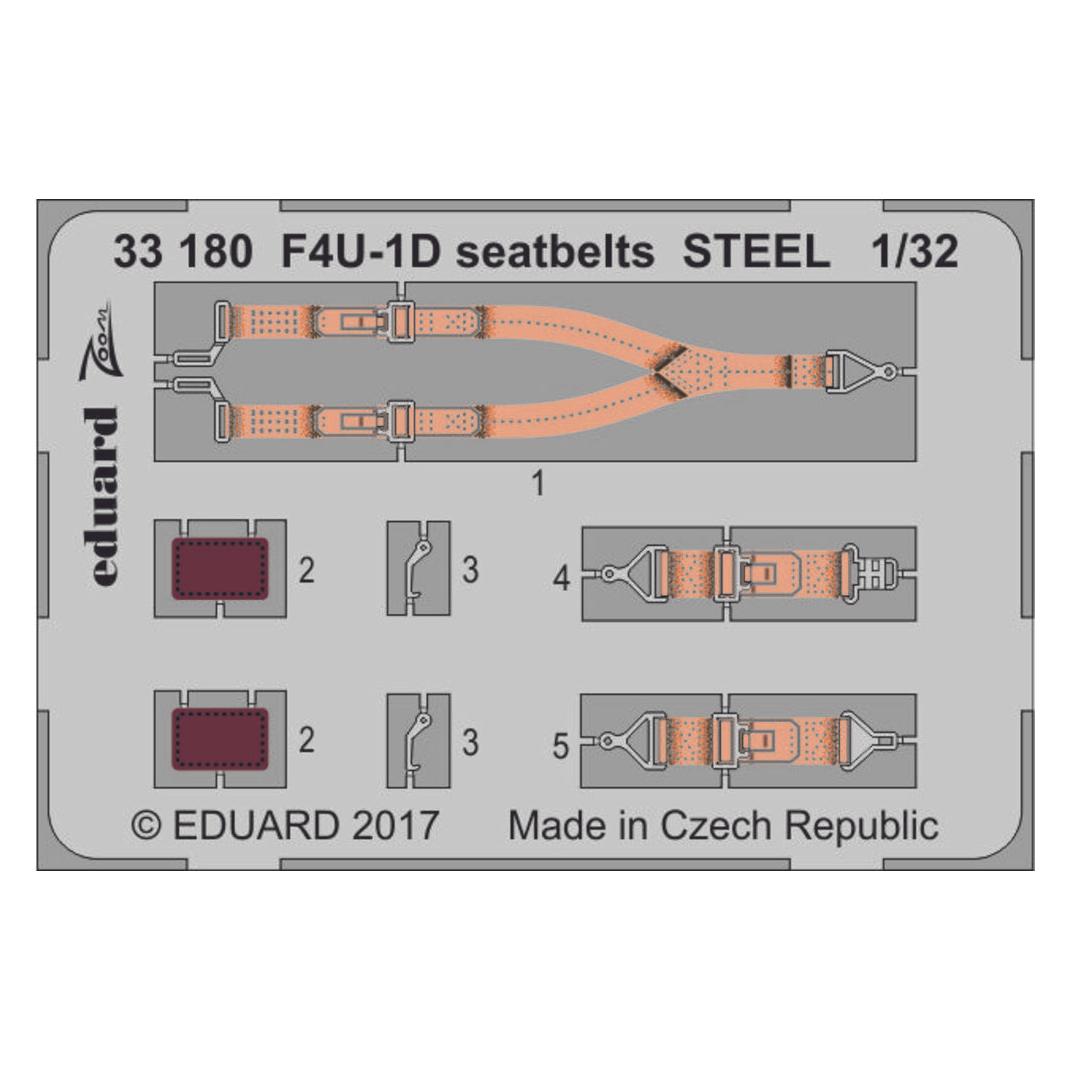Eduard F4U-1D seatbelts STEEL for Tamiya (33180)