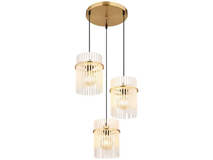 Collett's Monde Hängeleuchte, Goldfarben, Metall, Glas, 140 cm, Lampen & Leuchten, Innenbeleuchtung, Hängeleuchten, Pendelleuchten