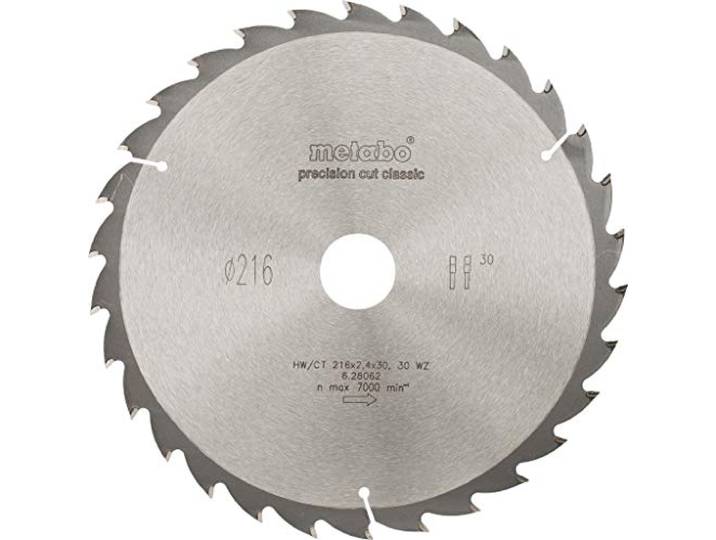 Metabo 628062000 PrecisionCutClassic 216x30, 30 WZ 22°