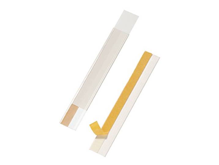 Durable SCANFIX Porte-étiquette Adhésif\, 200 x 40 mm\, 50 pièces Identification des rayons et étagères\, ouverture haut et côté\, insertions bristol\, découpable au besoin