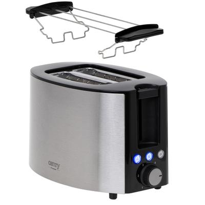Camry CR 3215 Toaster Edelstahl mit Brötschenaufsatz LED Funktion