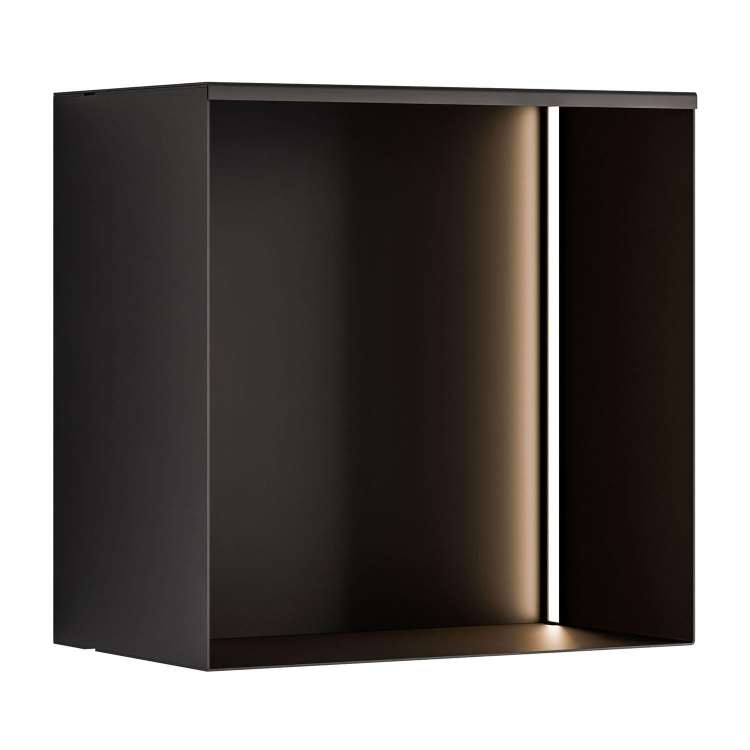 Lookway Metaalrek QUADRO met LED-verlichting, zwart
