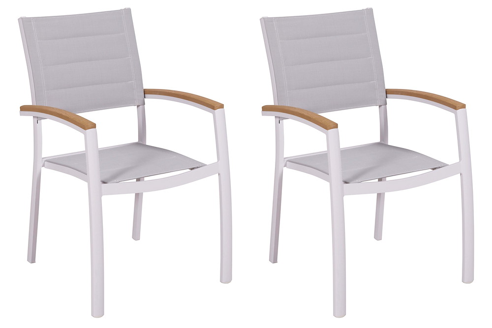 MERXXHANDELS Stapelsessel Pisa 2er Set weiß 16980395