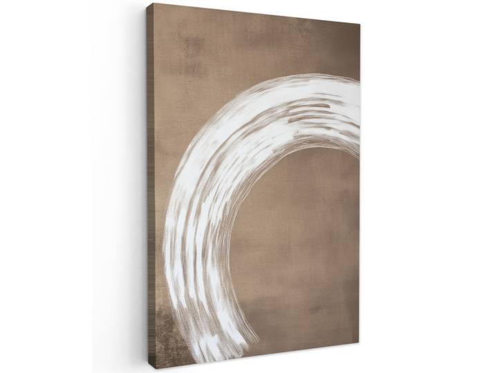 LEINWANDBILD Farbe - Braun - Japandi Wanddeko 40x60 cm
