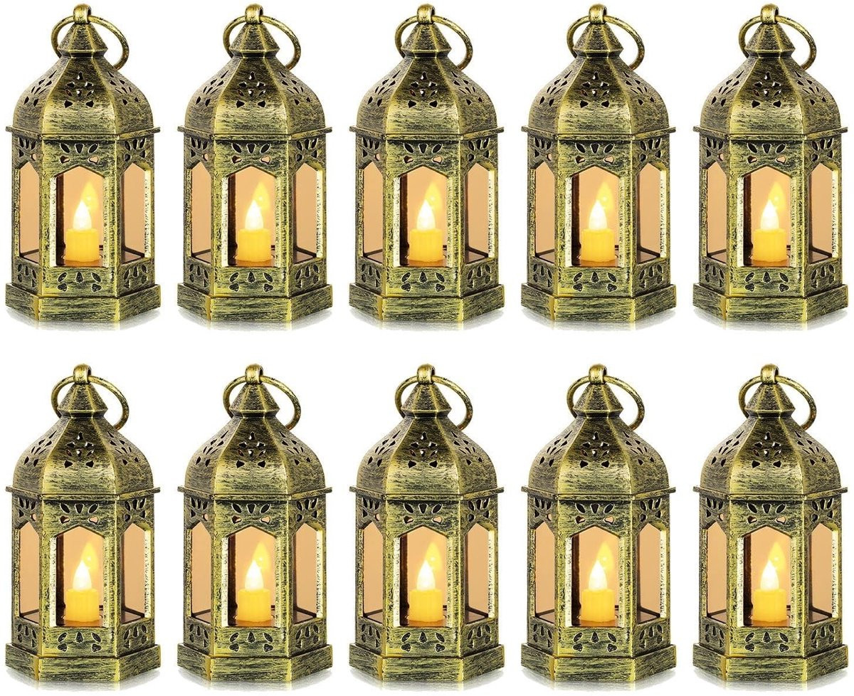 Merkloze decoratieve kerstkaarsenlantaarns voor volwassenen