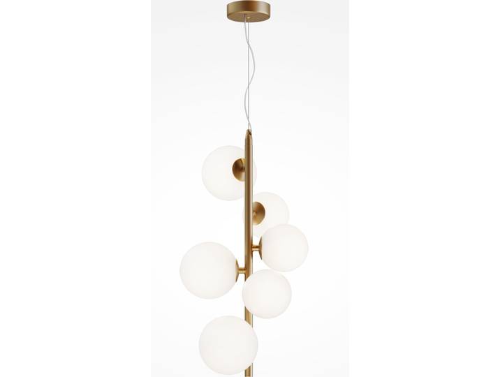 Maytoni Dallas Pendelleuchte, Hängeleuchte 6x G9 matt Weiß, Gold-Farbe
