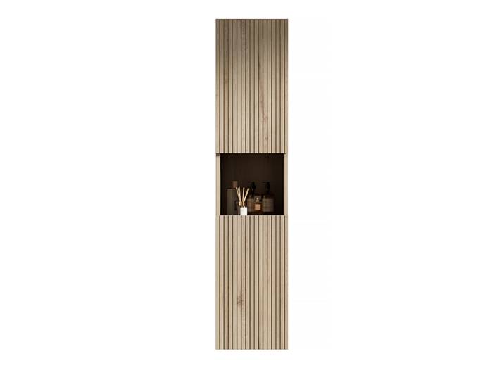 Armoire murale de salle de bain de 160 cm de haut, adaptée aux petites pièces, applicable à la salle de bain, au salon et au linge, sciage en bois de chêne blanc