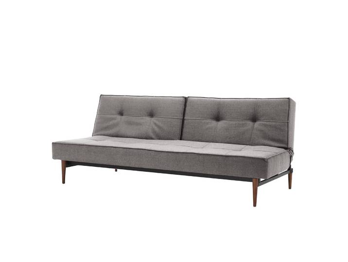Schlafsofa Styletto I Grau Stoff Mixed Dance 210 x 79 x 96cm Retro