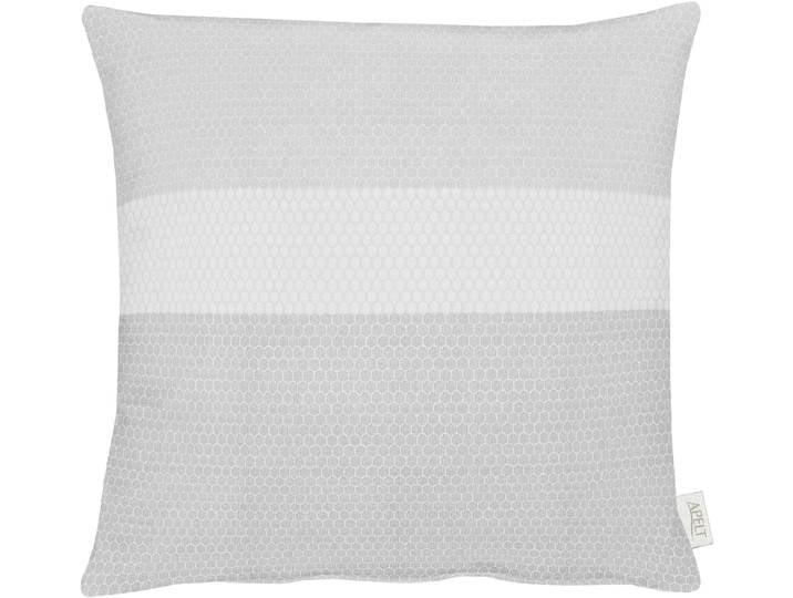 Dekokissen APELT Rayon Gr. 1, grau (grau, gemustert), B:48cm L:48cm, Polyester, Dekokissen_Sitzkissen_Kissenhüllen, Dekokissen, Kissenhülle ohne Füllung, 1 Stück