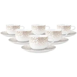 Seltmann Weiden Liberty Krakelee Kaffeetasse mit Untertasse 260 ml 6er Set