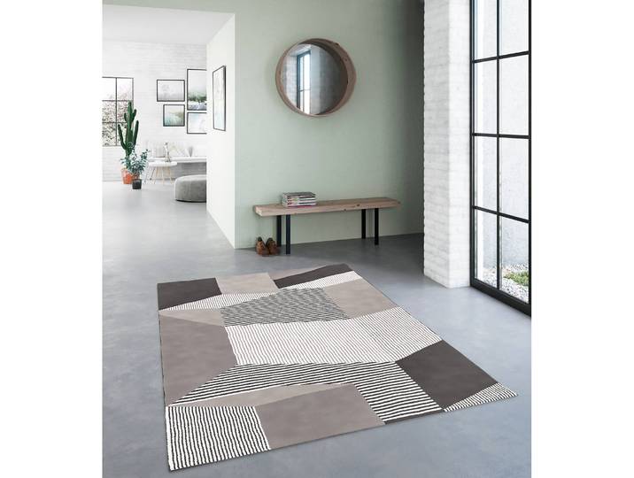 Kurzflorteppich Salzgitter Beige/Grau/Schwarz 200 x 290cm Polypropylen