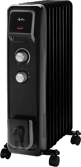 Radiador de aceite - Jata JCRA2392, 2000 W, 3 Potencias Calor, 9 Elementos, Termostato, Estancias 15-20 m², Negro