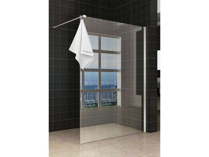 Wiesbaden Sita Inloopdouche met Handdoekhouder - 110x200cm - 8mm Veiligheidsglas - Helder Glas - Chroom - Nano Coating Antikalk