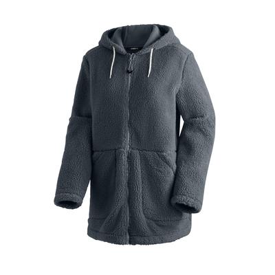 Fleecejacke MAIER SPORTS "Cheviot W", Damen, Gr. 42, grau, 100% Polyester, Jacken Fleecejacke, atmungsaktives Damen Fleece, weiter Schnitt