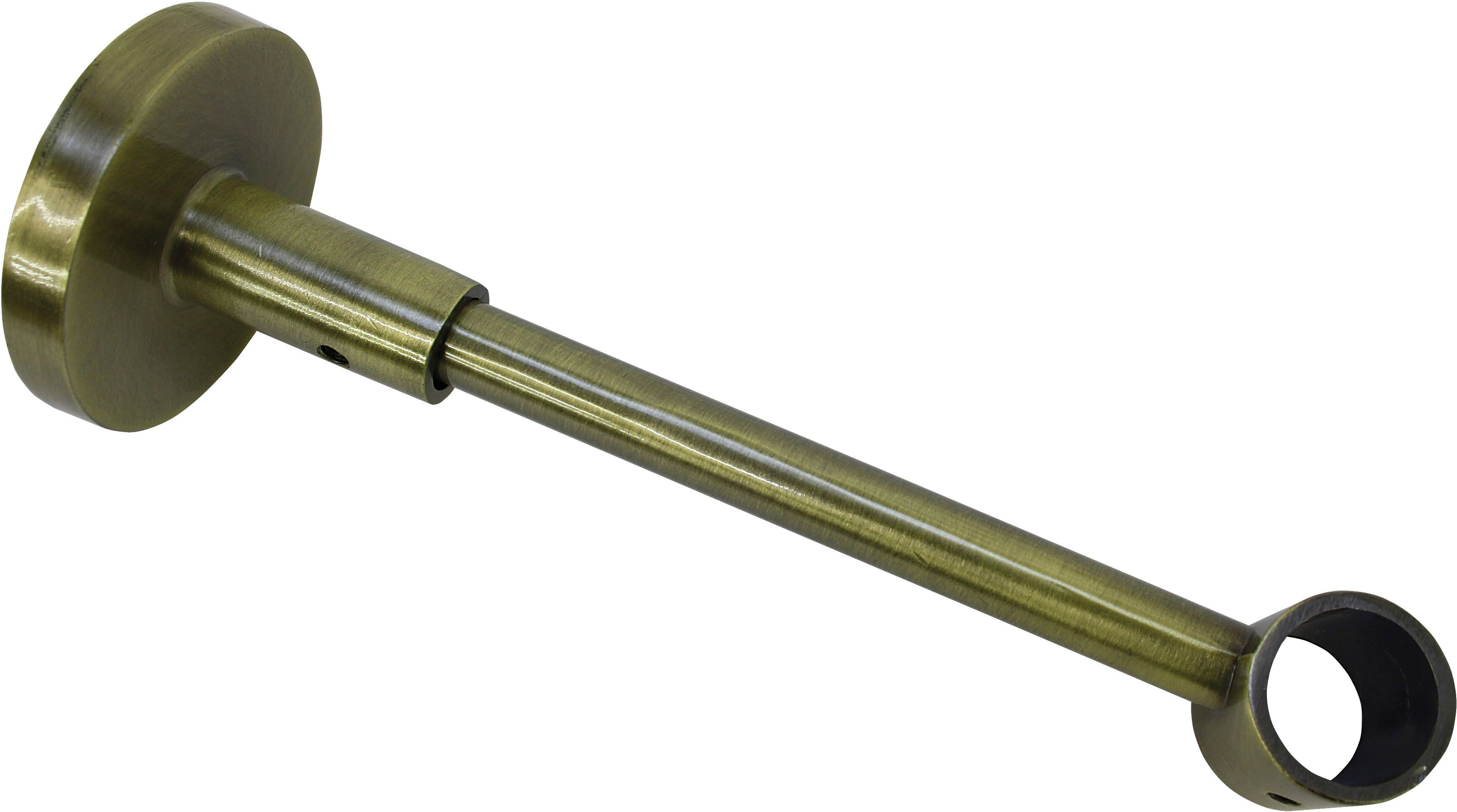 Träger GARDINIA "Memphis", grau (messingfarben), Gardinenstangenhalterungen, Träger, Serie Einzelprogramm Memphis Ø 16 mm messingfarben Einheitsgröße