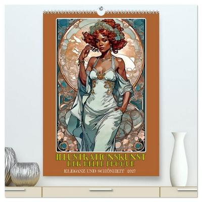 Illustrationskunst der Belle Époque (hochwertiger Premium Wandkalender 2027 DIN A2 hoch), Kunstdruck in Hochglanz