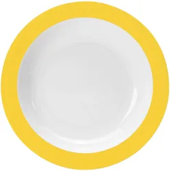 COLOURS Teller tief (mit Fahne) - (Ø 20,5 cm) - Gelb, 6er Set