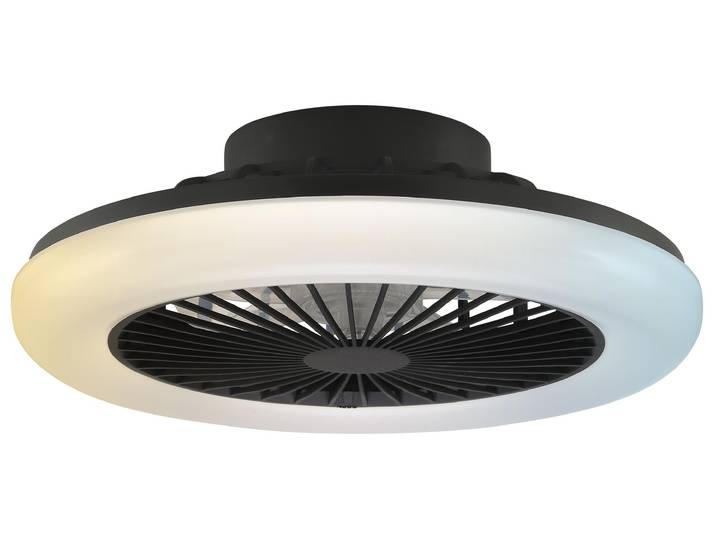 Plafonnier LED Brilliant Montero 20 W\, plastique noir\, blanc chaud-blanc froid